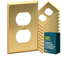 Brushed Brass 1 Gang Duplex Outlet Cover