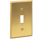 Brushed Brass 1 Gang Toggle Switchplate
