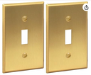 Brushed Brass 1 Gang Toggle Switchplate