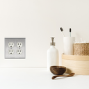 Stainless Steel 2 Gang Oulet Cover