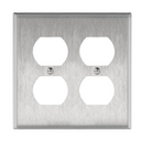 Stainless Steel 2 Gang Oulet Cover