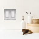 Stainless Steel 2 Gang Rocker Switchplate