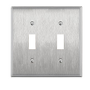 Stainless Steel 2 Gang Toggle Switchplate