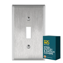 Stainless Steel Single Toggle Switchplate