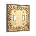Botanical Garden 2G Toggle Wall Plate in Brushed Gold