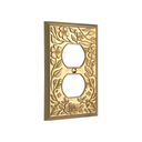 Botanical Garden 1G Duplex Wall Plate in Brushed Gold