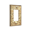 Botanical Garden 1G Rocker Wall Plate in Brushed Gold