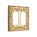 Botanical Garden 2G Rocker Wall Plate in Brushed Gold