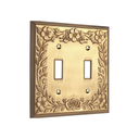 Botanical Garden 2G Toggle Wall Plate in Brushed Gold