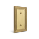 Estate Brushed Gold 1-gang blank wall plate