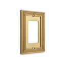 Estate 1-gang rocker switch plate in Brushed Gold