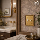 estate brushed gold 2g toggle switch plate lifestyle 1