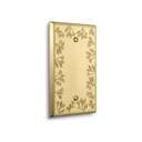 Floral 1-gang blank wall plate in Brushed Gold