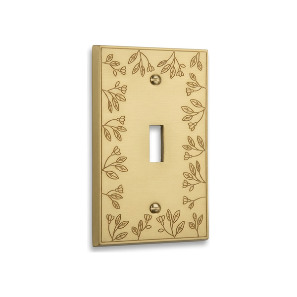 Floral 1G Toggle | Brushed Gold