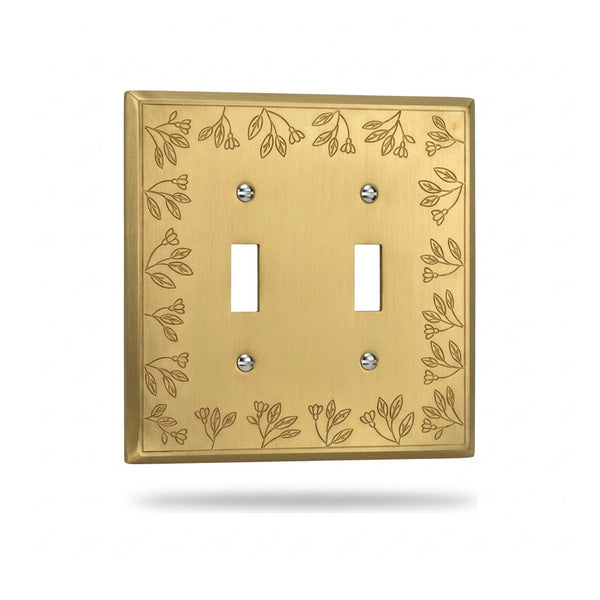 Floral 2G Toggle | Brushed Gold