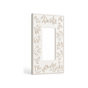 Floral White 1-gang rocker switch plate