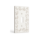 Floral White 1-gang toggle switch plate