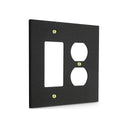 Forge 2G Rocker Duplex wall plate in Black