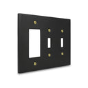 Forge 3G Rocker Toggle Toggle Combo Wall Plate in Black