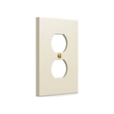 Forge 1G Duplex outlet plate in Warm Ivory