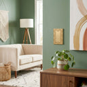 Gatsby 1G Blank Wall Plate in Brushed Gold in a living room