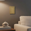 Gatsby 1G Blank Wall Plate in Brushed Gold in a living room