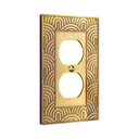 Gatsby 1G Duplex Wall Plate in Brushed Gold