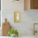 Gatsby 1G Rocker Wall Plate in Brushed Gold in a kitchen