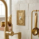 Gatsby 1G Toggle Wall Plate in Brushed Gold in a kitchen