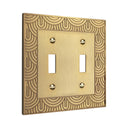 Gatsby 2G Toggle Wall Plate in Brushed Gold