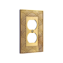 Gatsby 1G Duplex Wall Plate in Brushed Gold