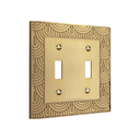 Gatsby 2G Toggle Wall Plate in Brushed Gold