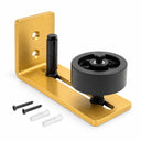 Gold adjustable wall-mounted barn door floor guide with mounting screws and anchors
