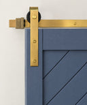 Rio Salto Gold Barn Door Hardware Mounted On Door