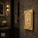 heritage brushed gold 1g toggle switch plate lifestyle 1