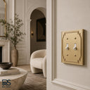 heritage brushed gold 2g toggle switch plate lifestyle 1