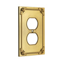 Honey Bee 1G Duplex Wall Plate in Brushed Gold