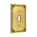 Honey Bee 1G Toggle Wall Plate in Brushed Gold