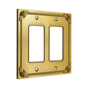 Honey Bee 2G Rocker Wall Plate in Brushed Gold