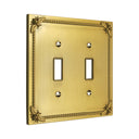 Honey Bee 2G Toggle Wall Plate in Brushed Gold