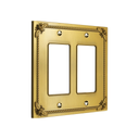 Honey Bee 2G Rocker Wall Plate in Brushed Gold