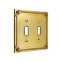 Honey Bee 2G Toggle Wall Plate in Brushed Gold