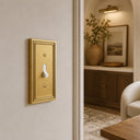 Imperial 1G Toggle Wall Plate | Brushed Gold - lifestyle