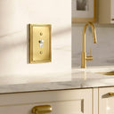 Imperial 1G Toggle Wall Plate | Brushed Gold - lifestyle