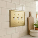 Imperial 3G Toggle Wall Plate | Brushed Gold - lifestyle