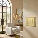 Imperial 3G Toggle Wall Plate | Brushed Gold - lifestyle