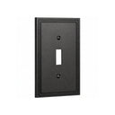 Imperial 1G Toggle wall plate in Black