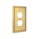 Imperial 1G Duplex wall plate in Brushed Gold