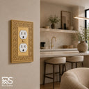 laurel brushed gold 1g duplex outlet cover lifestyle 1