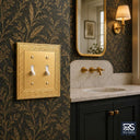 laurel brushed gold 2g toggle switch plate lifestyle 1